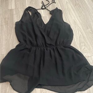 Astr Elegant Black Romper